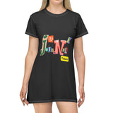 Junk Journal Therapy T-Shirt Dress - Creative Comfort for Artistic Souls
